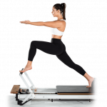 Mulher fazendo pilates no reformer